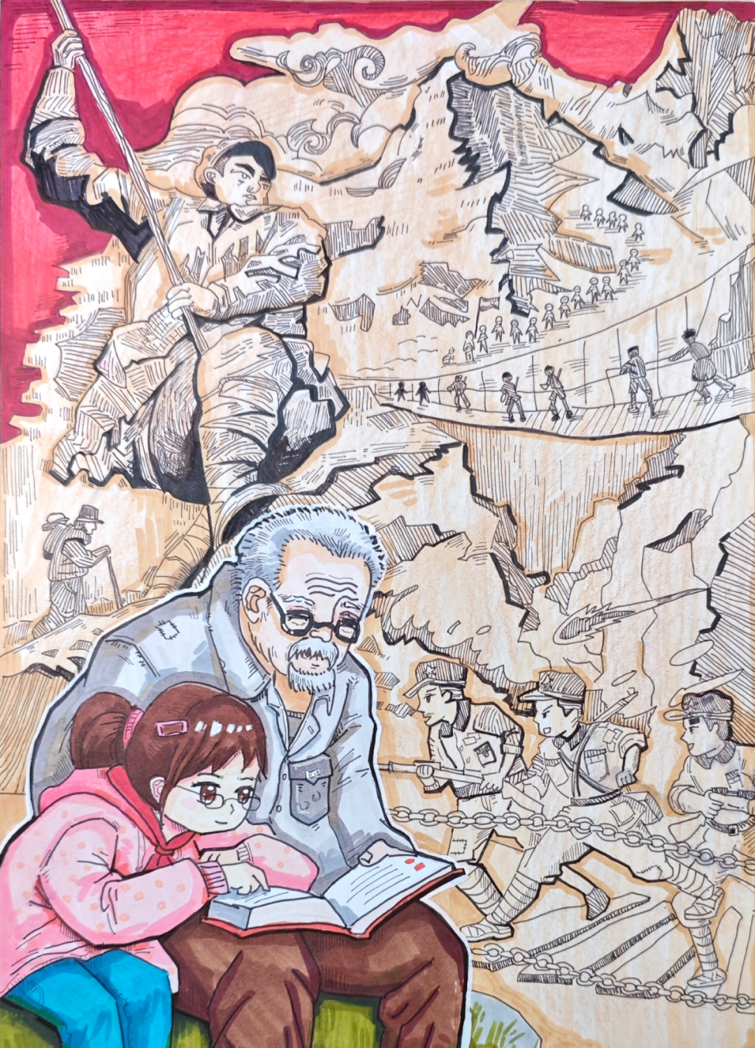 “童‘画’我心中的英雄”优秀作品展播①